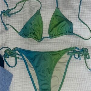 Triangl Swimwear Green Bikini Set